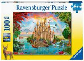 Játék Ravensburger Kinderpuzzle - Märchenhaftes Schloss - 100 Teile Puzzle für Kinder ab 6 Jahren 