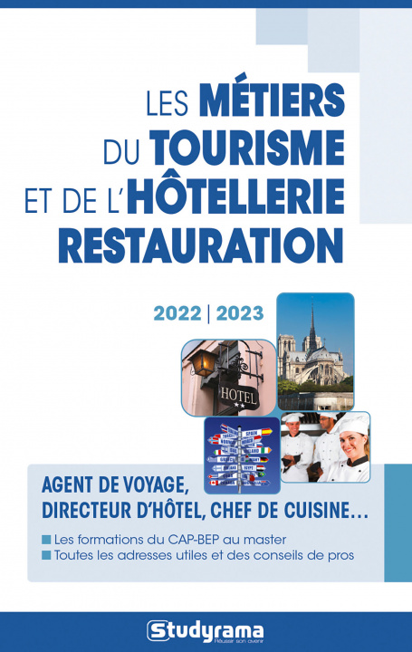 Carte Les métiers du tourisme et de l'hôtellerie restauration 2022-2023 STUDYRAMA