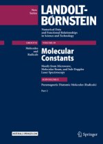 Coperta cărții Molecular Constants Mostly from Microwave, Molecular Beam, and Sub-Doppler Laser Spectroscopy