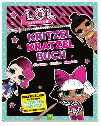 Carte L.O.L. Surprise! Kritzel-Kratzel-Buch mit Bambus-Stick 