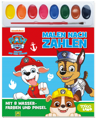Книга PAW Patrol Malen nach Zahlen - Mit 8 Wasserfarben und Pinsel 