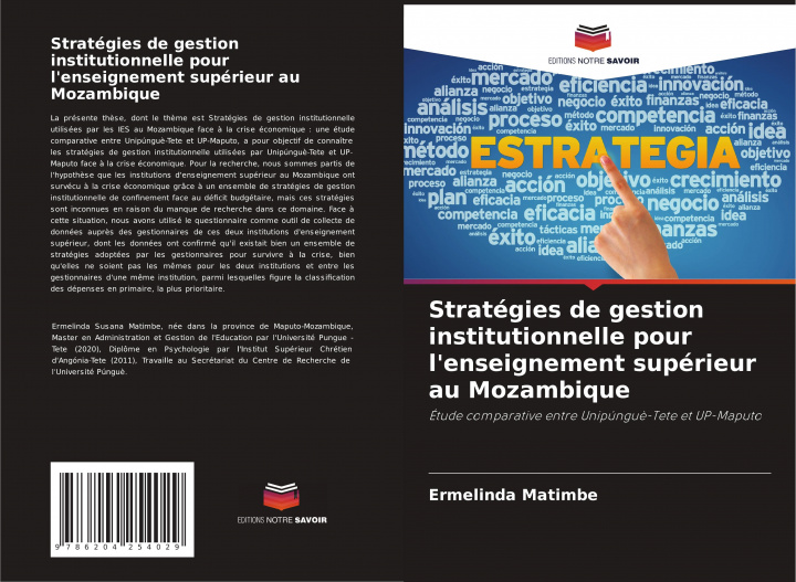 Buch Stratégies de gestion institutionnelle pour l'enseignement supérieur au Mozambique Ermelinda Matimbe