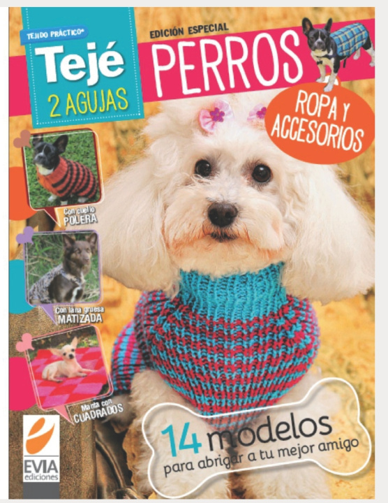 Knjiga Perros Teje 2 Agujas Evia Ediciones