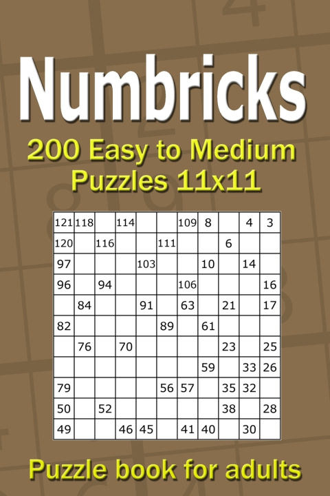 Boek Numbricks puzzle book for adults: 200 Easy to Medium Puzzles 11x11 Alena Gurin