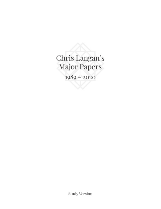 Knjiga Chris Langan's Major Papers 1989 - 2020 Christopher M. Langan