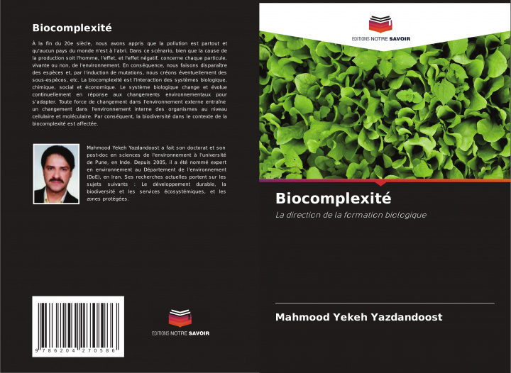 Knjiga Biocomplexité Mahmood Yekeh Yazdandoost