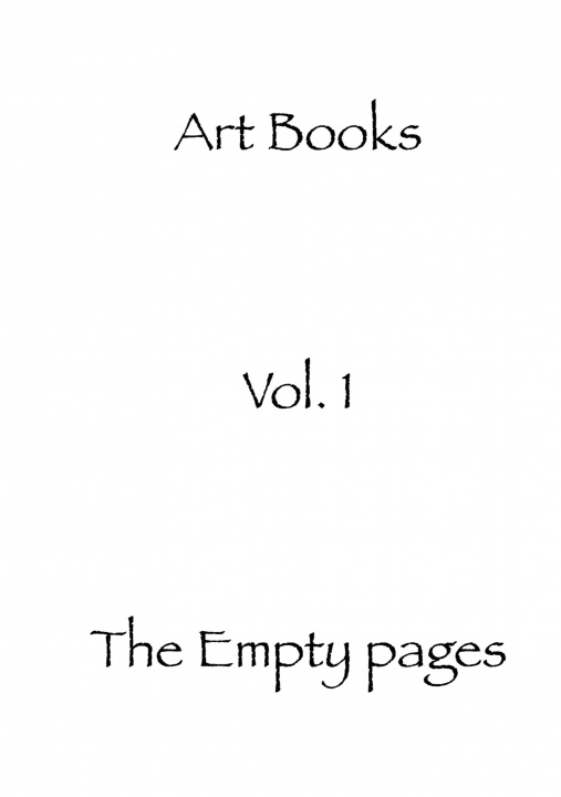 Book empty pages Art Books