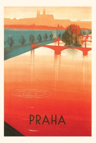 Kniha Vintage Journal Prague Travel Poster 