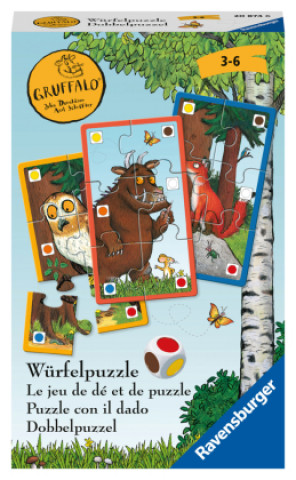 Játék Ravensburger Mitbringspiel - 20874 - Der Grüffelo Würfelpuzzle - Lustiges Würfel- und Sammelspiel mit dem Grüffelo für Kinder ab 3 Jahren 