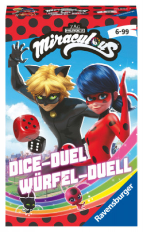 Joc / Jucărie Ravensburger Mitbringspiel - 20893 - Miraculous Würfel-Duell, Spannendes Würfelspiel  mit Lady Bug und Cat Noir ab 6 Jahren 