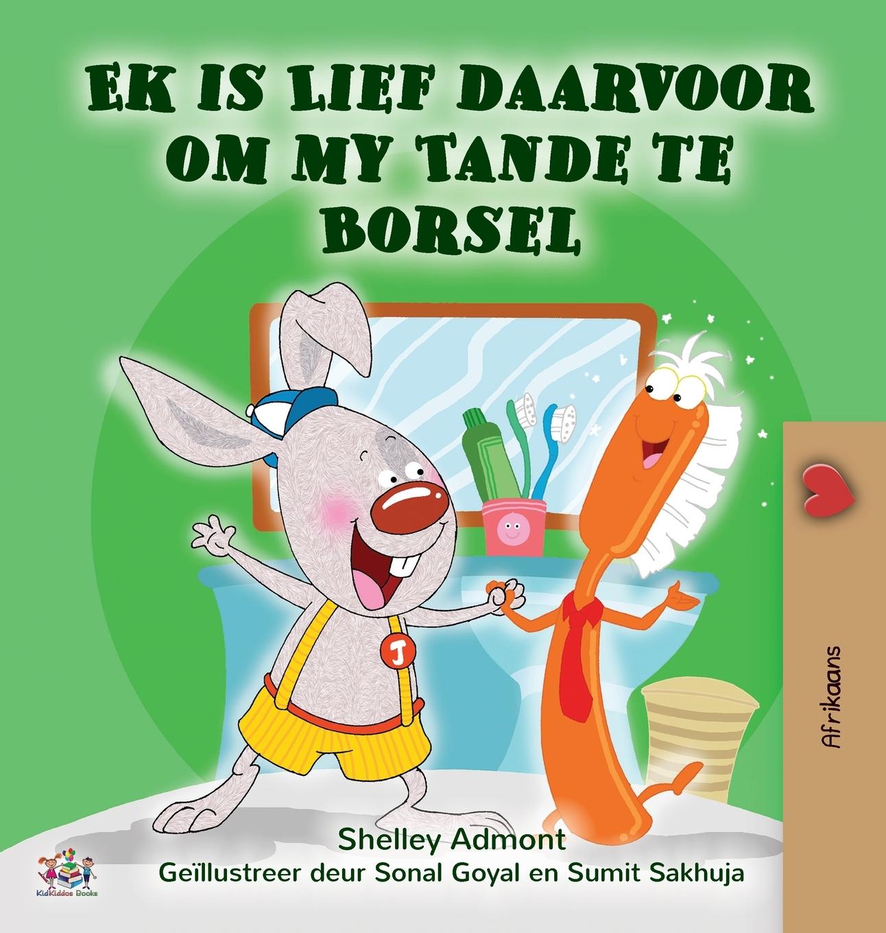 Könyv I Love to Brush My Teeth (Afrikaans Children's Book) Kidkiddos Books