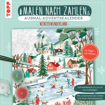 Kalendar/Rokovnik Adventskalender Malen nach Zahlen Winterwunderland 