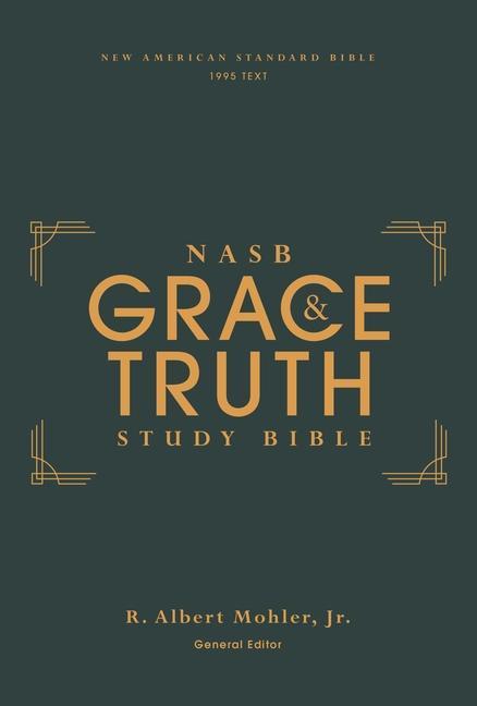 Książka NASB, The Grace and Truth Study Bible, Hardcover, Green, Red Letter, 1995 Text, Comfort Print R. Albert Mohler Jr