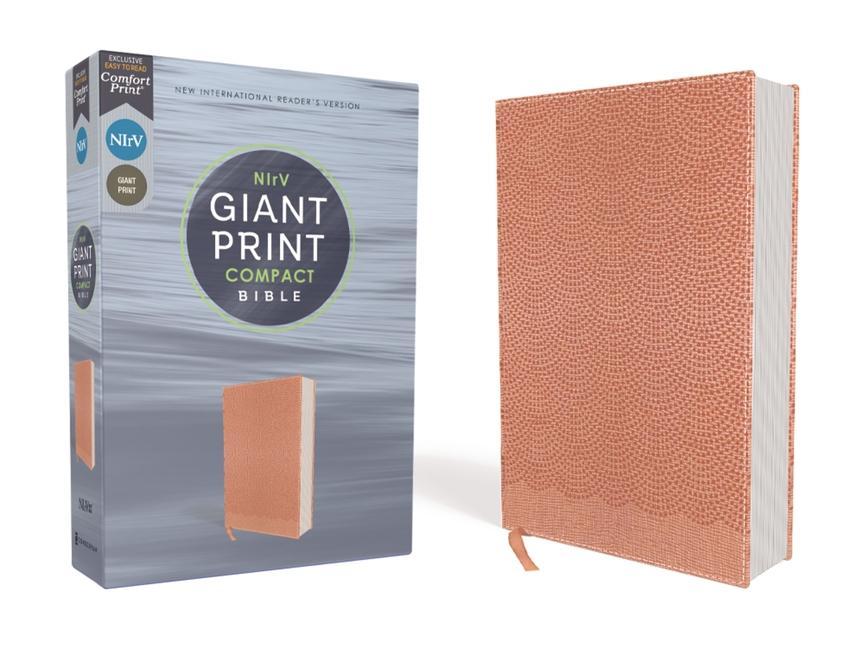 Carte NIrV, Giant Print Compact Bible, Leathersoft, Peach, Comfort Print 