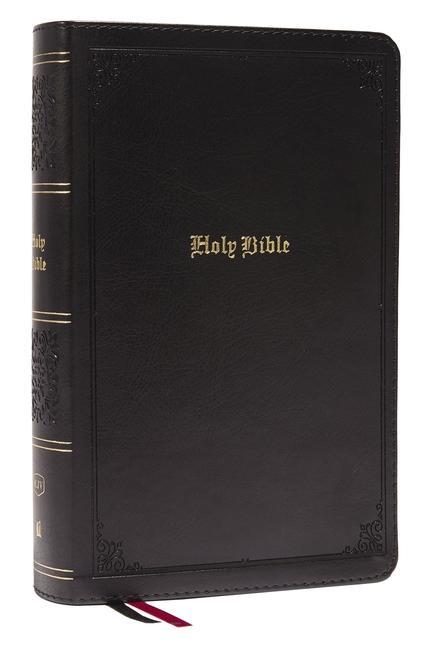 Book KJV, Personal Size Large Print Single-Column Reference Bible, Leathersoft, Black, Red Letter, Comfort Print 