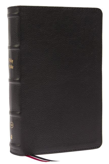 Kniha KJV, Personal Size Large Print Single-Column Reference Bible, Genuine Leather, Black, Red Letter, Comfort Print 