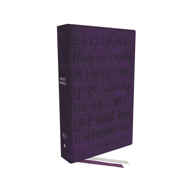Carte KJV, Large Print Center-Column Reference Bible, Verse Art Cover Collection, Leathersoft, Purple, Red Letter, Thumb Indexed, Comfort Print 