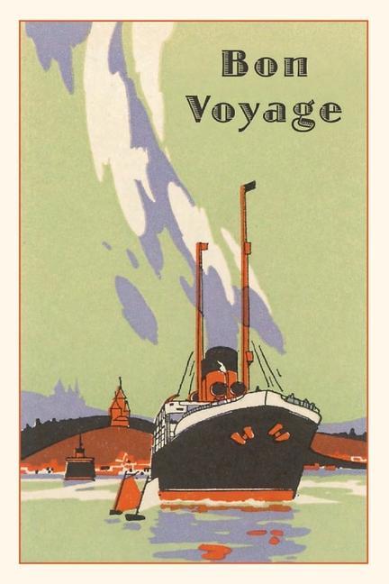 Book Vintage Journal Art Deco Ocean Liner Travel Poster 