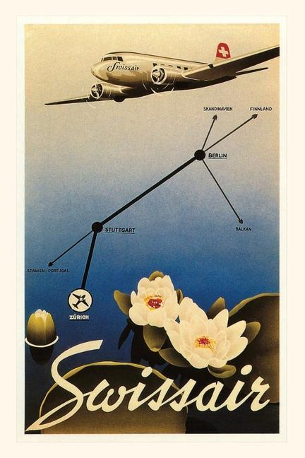 Carte Vintage Journal Airline Travel Poster 