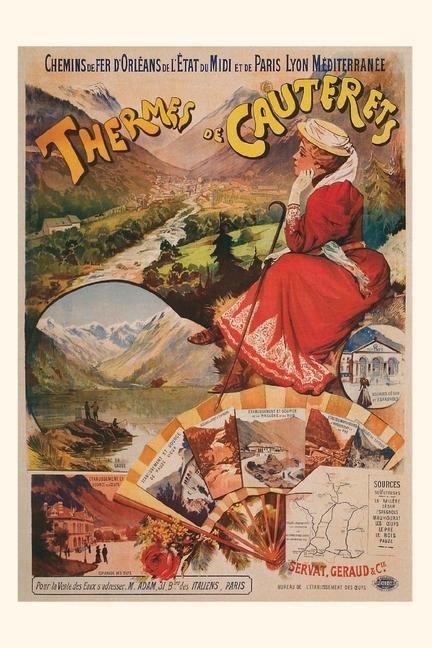 Carte Vintage Journal Cauterets, France Travel Poster 