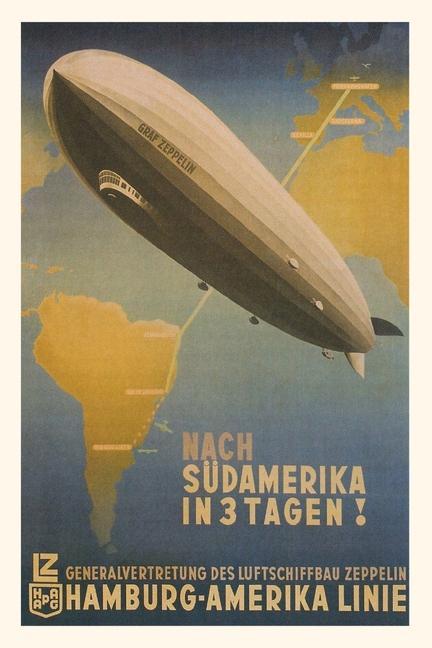 Carte Vintage Journal Graf Zeppelin to South America 