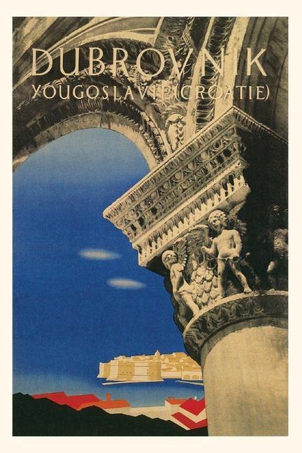 Carte Vintage Journal Dubrovnik, Croatia Travel Poster 