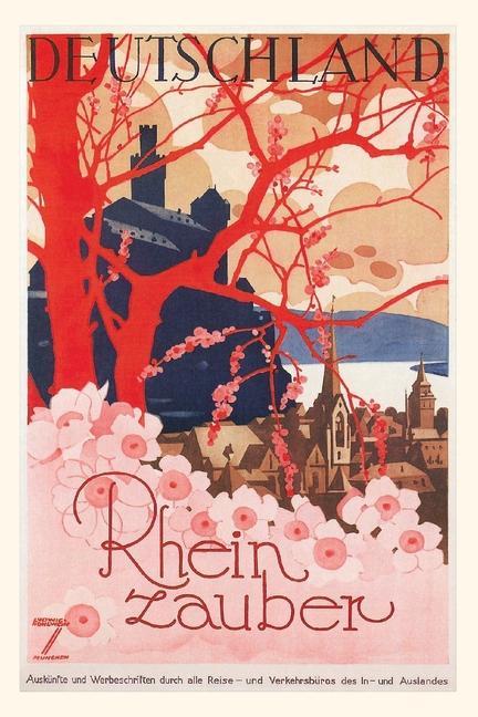 Book Vintage Journal Germany with Flowers Travel Poster 