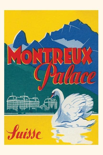 Kniha Vintage Journal Montreux, Switzerland Travel Poster 