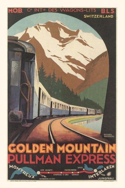 Könyv Vintage Journal Swiss Trains Travel Poster 
