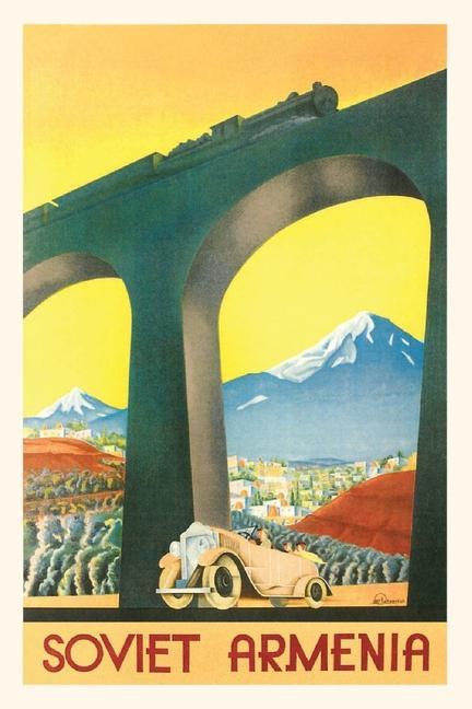 Kniha Vintage Journal Soviet Armenia Travel Poster 