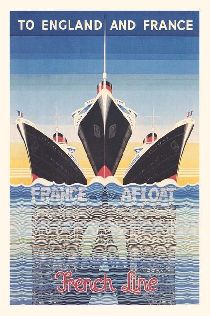 Knjiga Vintage Journal Poster, to England and France Poster 