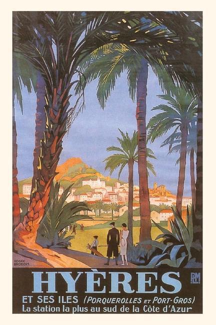 Könyv Vintage Journal Hyeres Travel Poster 
