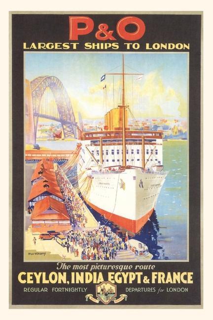 Kniha Vintage Journal Ocean Liner Travel Poster 
