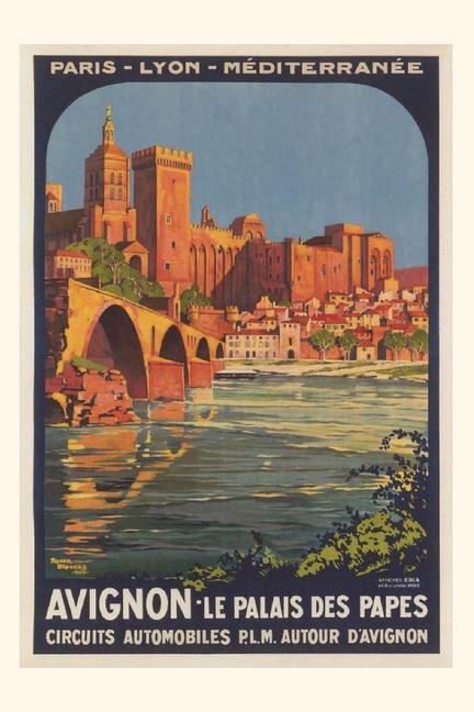 Knjiga Vintage Journal Avignon Travel Poster 