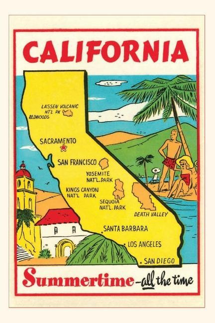 Книга Vintage Journal Map of California 