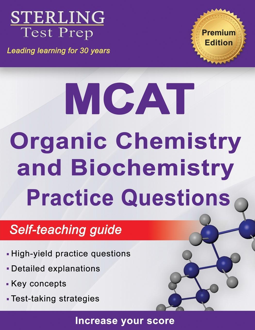 Buch Sterling Test Prep MCAT Organic Chemistry & Biochemistry Practice Questions 