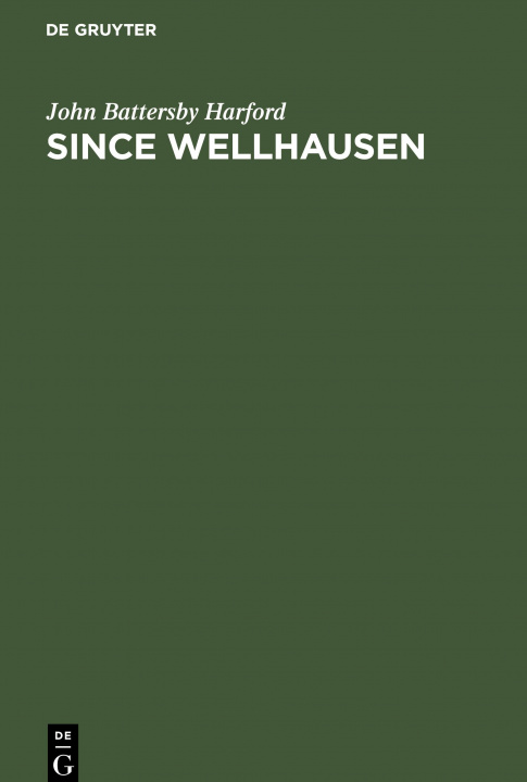 Knjiga Since Wellhausen John Battersby Harford