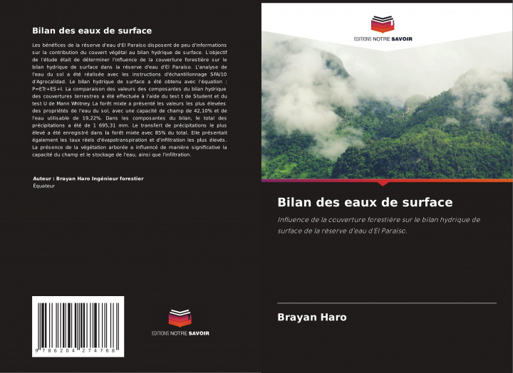 Knjiga Bilan des eaux de surface Brayan Haro