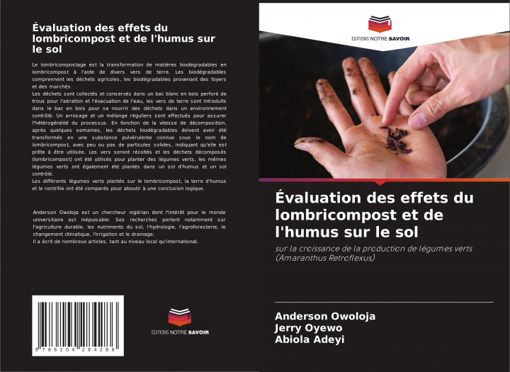 Knjiga Évaluation des effets du lombricompost et de l'humus sur le sol Jerry Oyewo