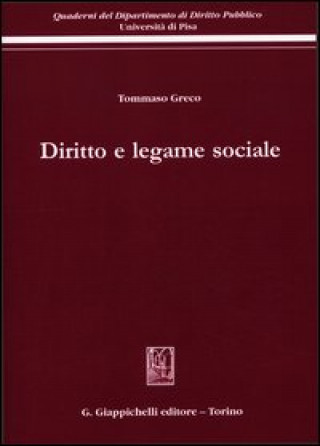 Книга Diritto e legame sociale Tommaso Greco