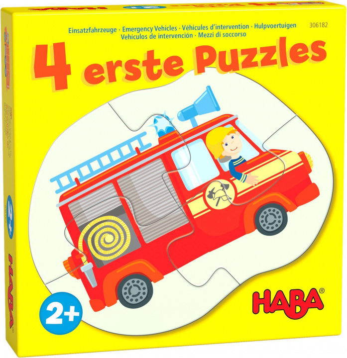Hra/Hračka 4 erste Puzzles - Einsatzfahrzeuge 