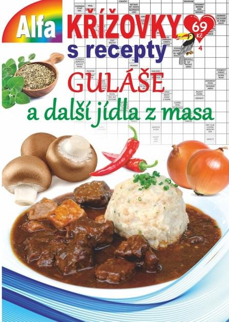 Könyv Křížovky s recepty 4/2021 - Guláše a jídla z masa 