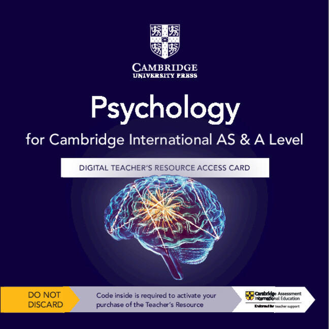Book Cambridge International AS & A Level Psychology Digital Teacher's Resource Access Card Kirsty White