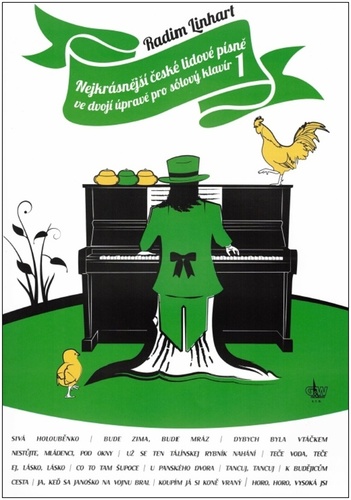Kniha Nejkrásnější české lidové písně ve dvojí úpravě pro sólový klavír 1 Radim Linhart