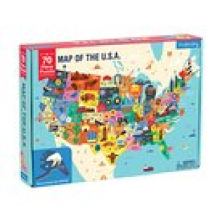 Hra/Hračka Map of the U.S.A. Puzzle Mudpuppy
