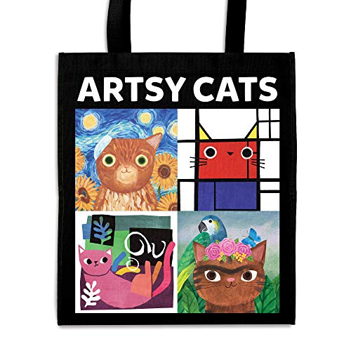 Carte Artsy Cats Reusable Shopping Bag Mudpuppy