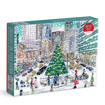 Játék Michael Storrings Snowfall on Park Avenue 1000 Piece Puzzle Galison