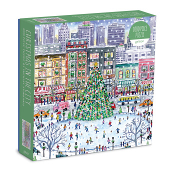 Játék Michael Storrings Christmas in the City 1000 Piece Puzzle Galison
