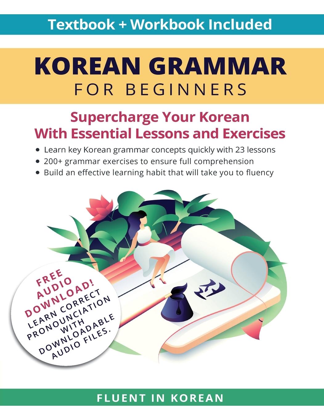 Book Korean Grammar for Beginners Textbook + Workbook Included 