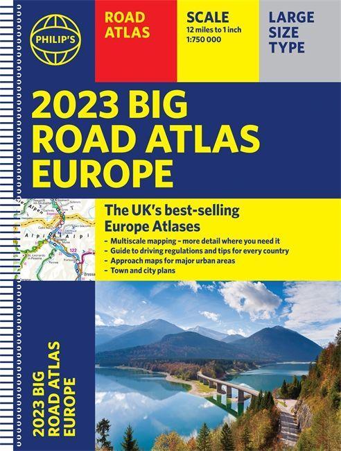 Книга 2023 Philip's Big Road Atlas Europe Philip's Maps